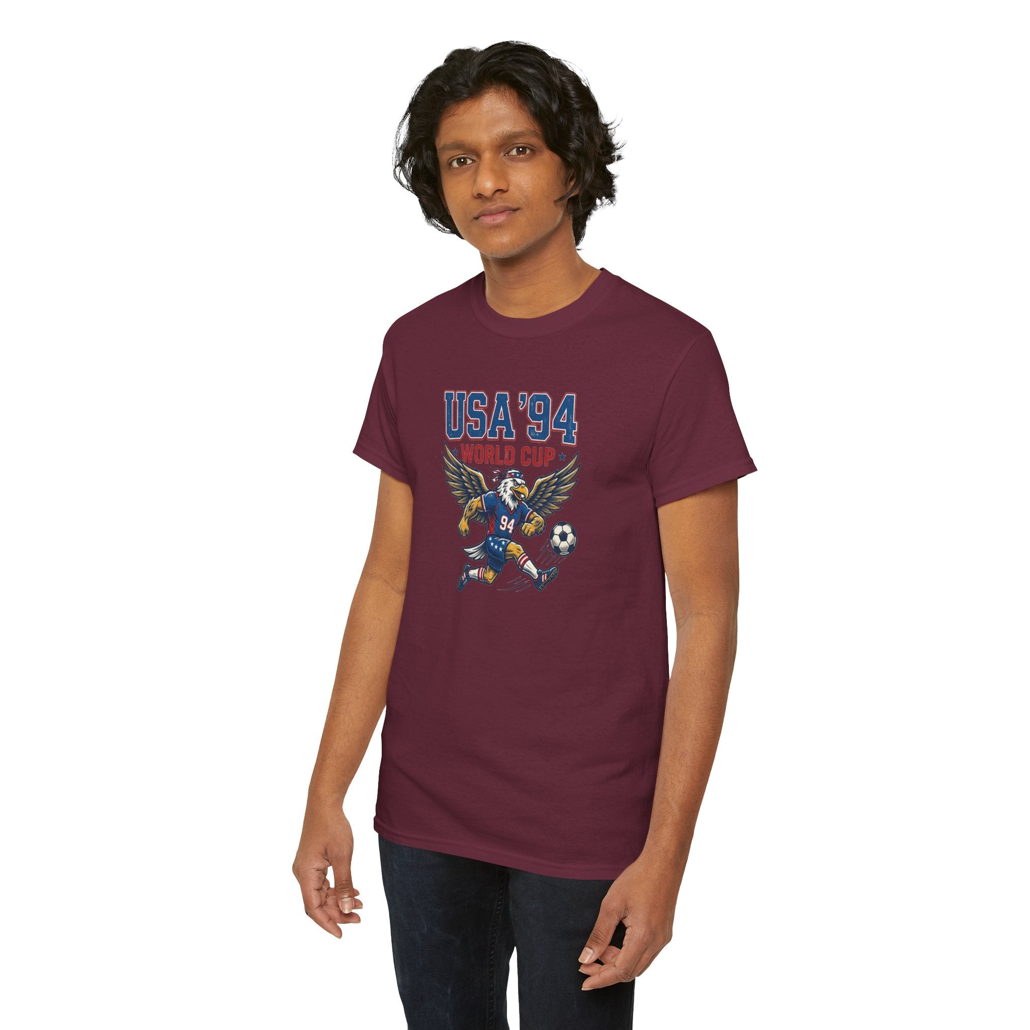 USA '94 Eagle Soccer Player T-Shirt | World Cup Retro Football Tee