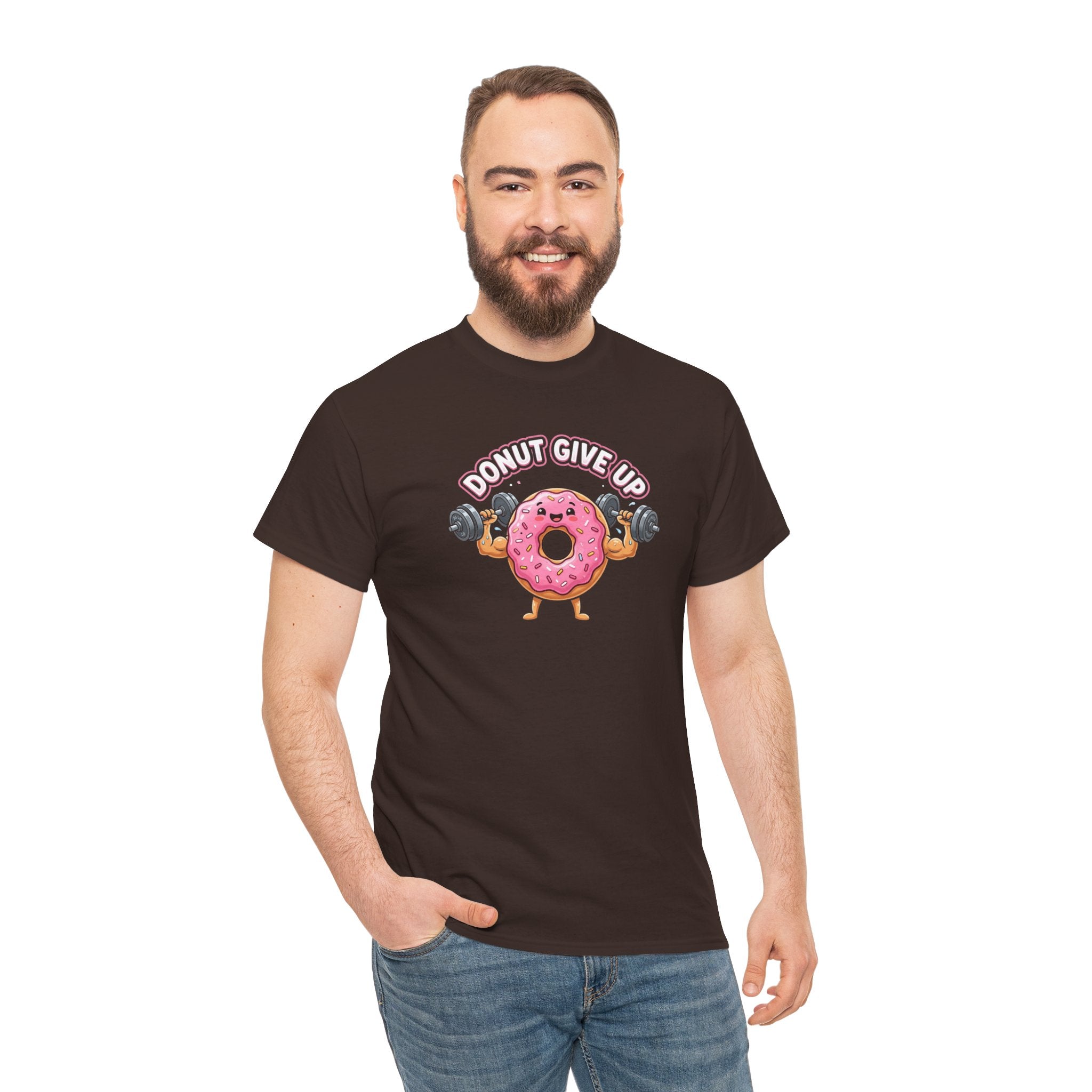 Donut Give Up donut graphic tee | Motivational Fitness Shirt