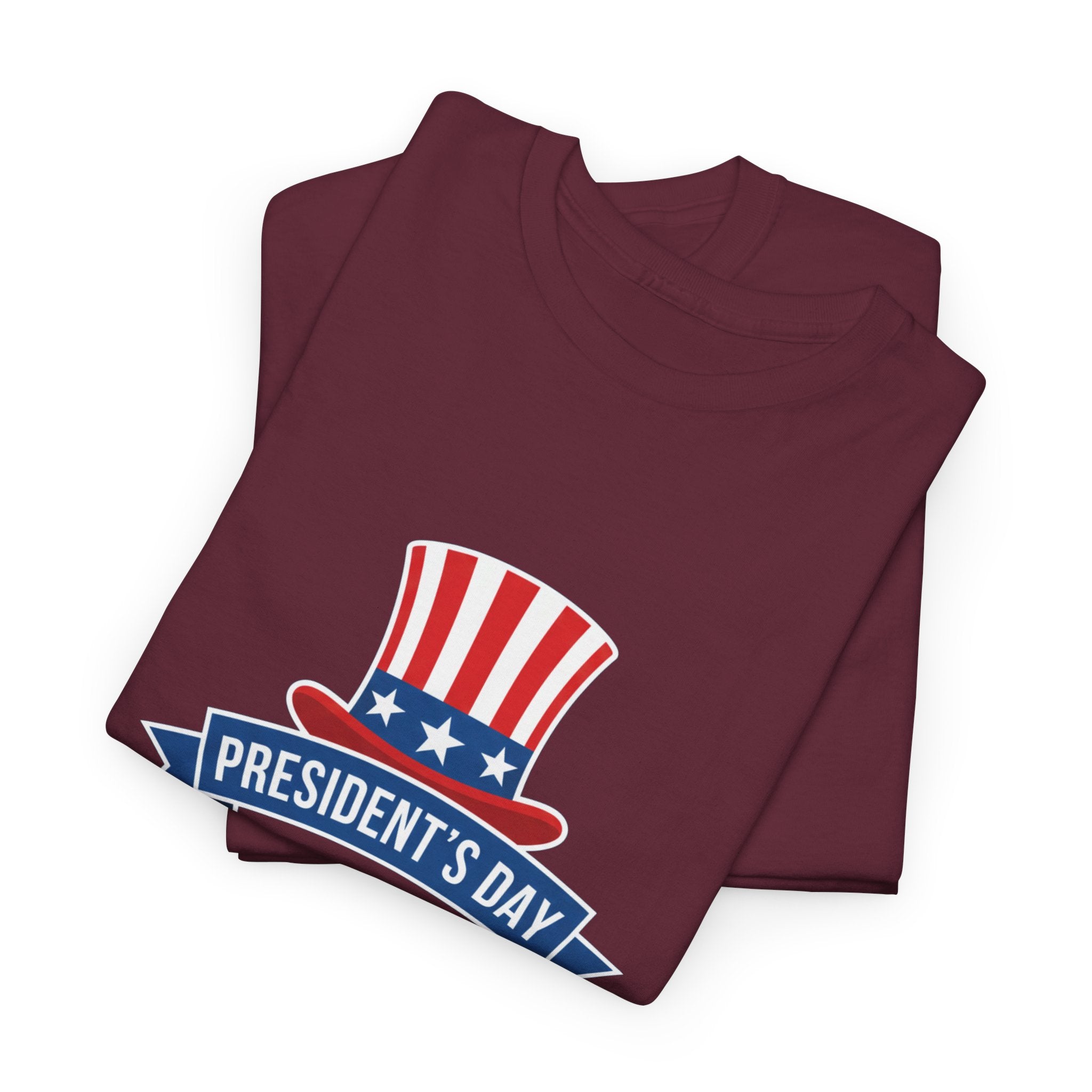 President's Day top hat T-Shirt | Patriotic Presidents Day tee, USA flag stars stripe design