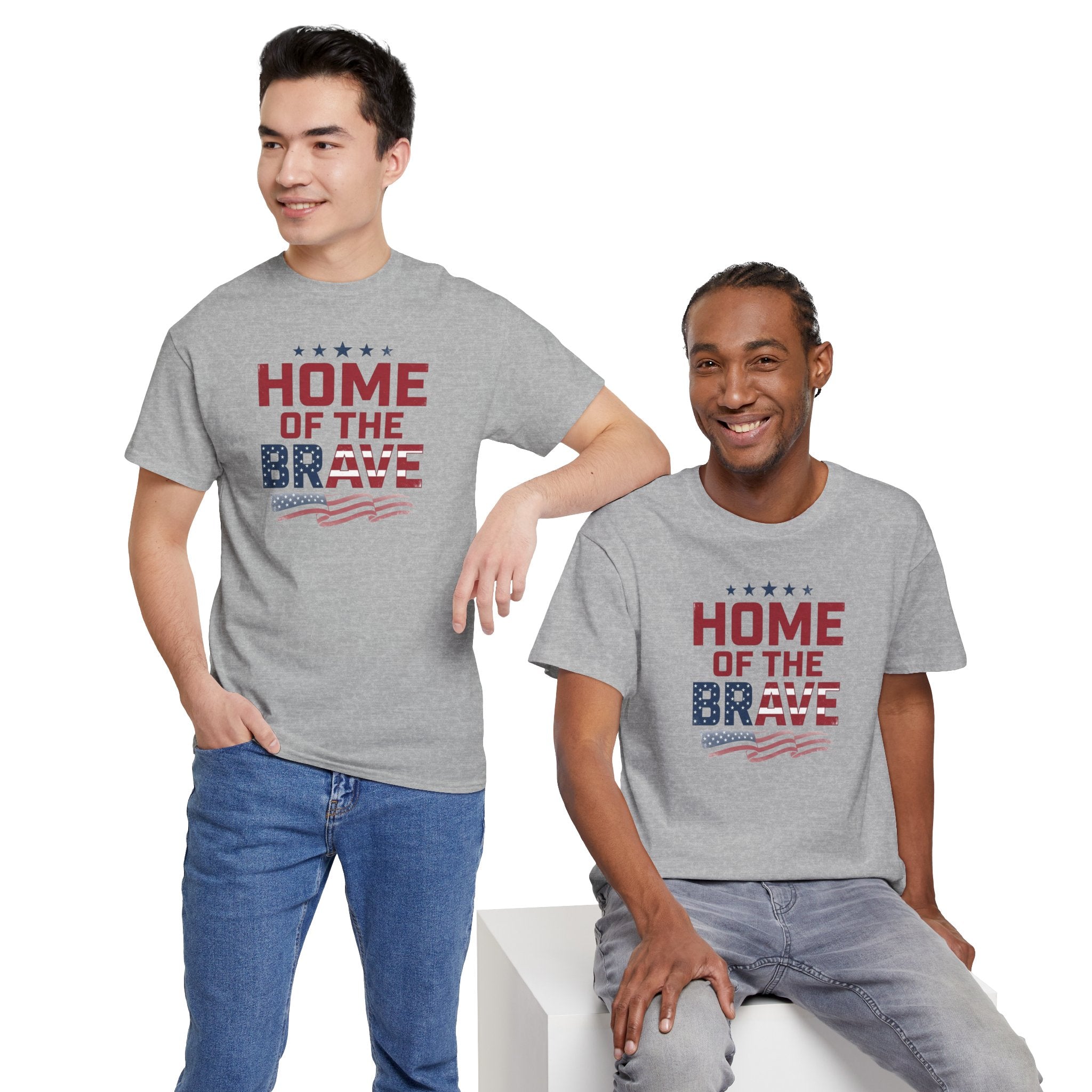 Home of the Brave T-Shirt | American Flag Patriotic Tee