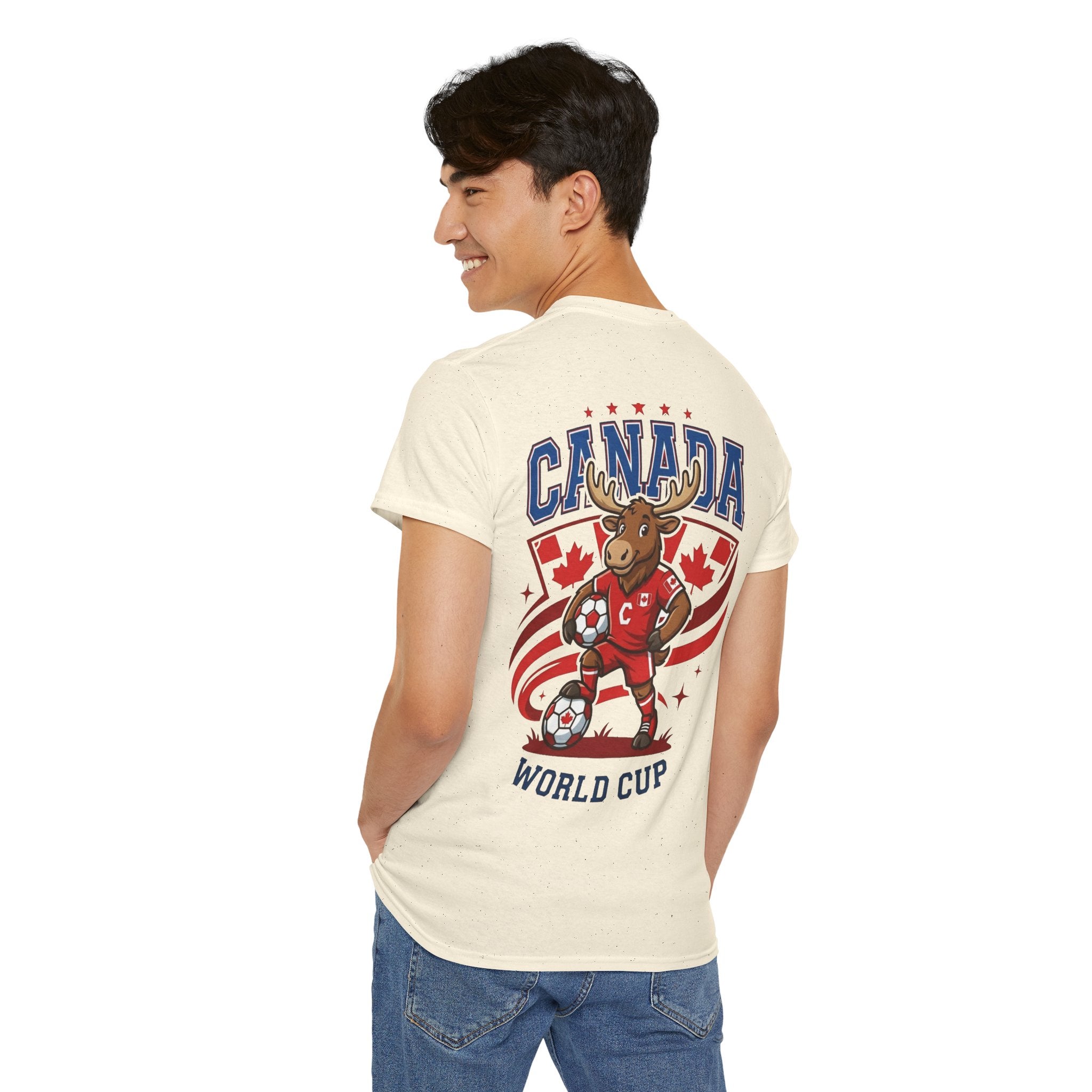 Canada Moose Soccer World Cup Tee | Canadian Flag Football Shirt