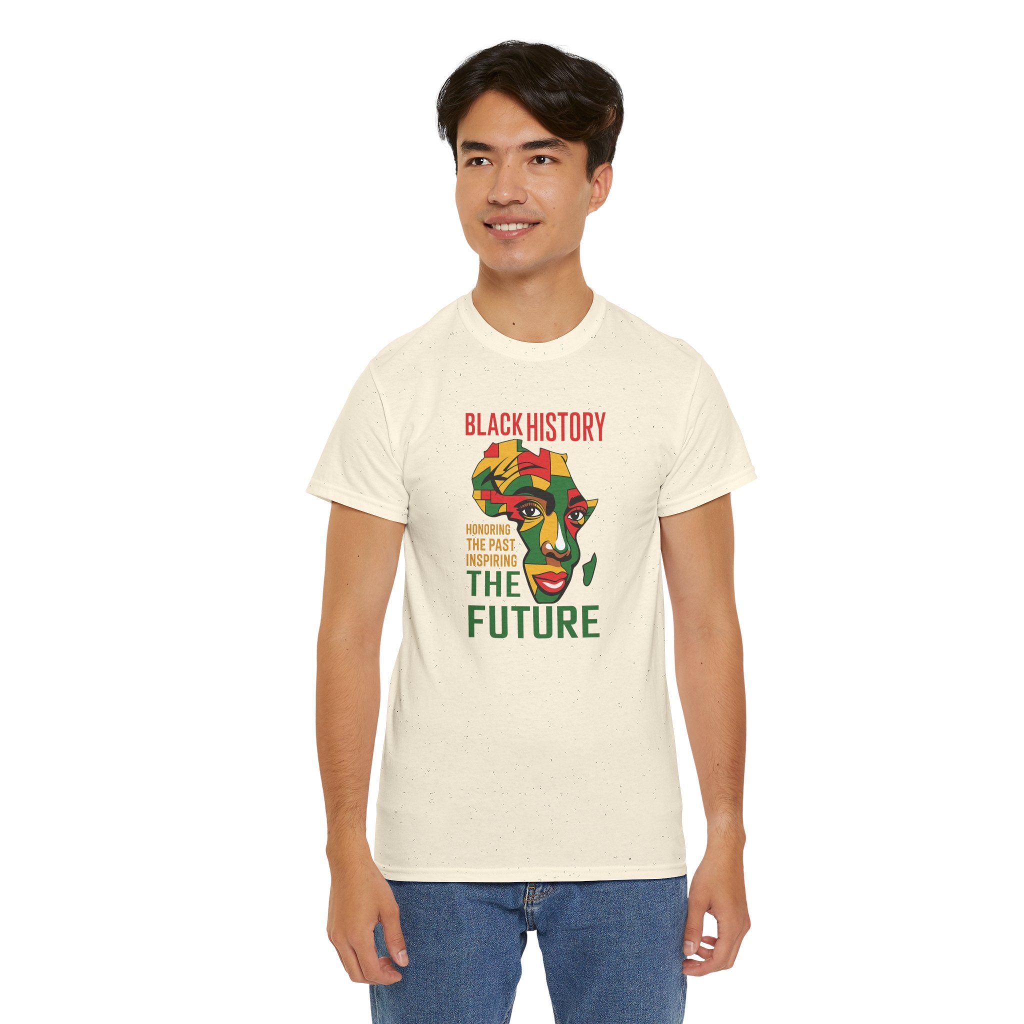 Black History colorful face design Tee | Honoring the Past Inspiring the Future T-Shirt