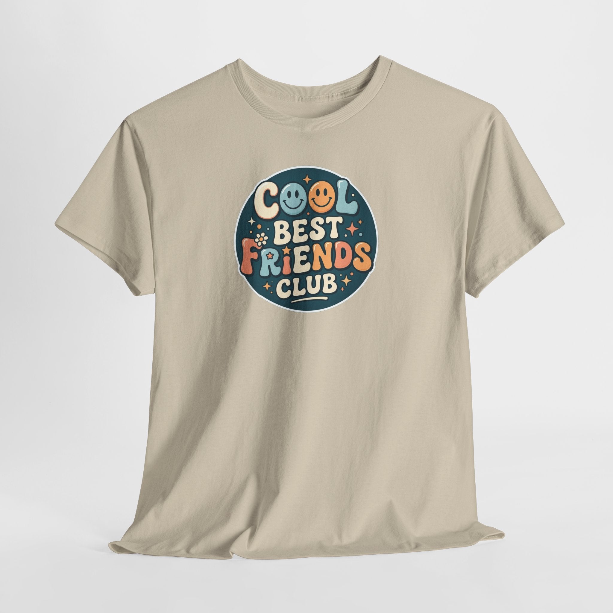 Cool Best Friends Club tee | Best Friend Shirt, Cute Retro Badge Design