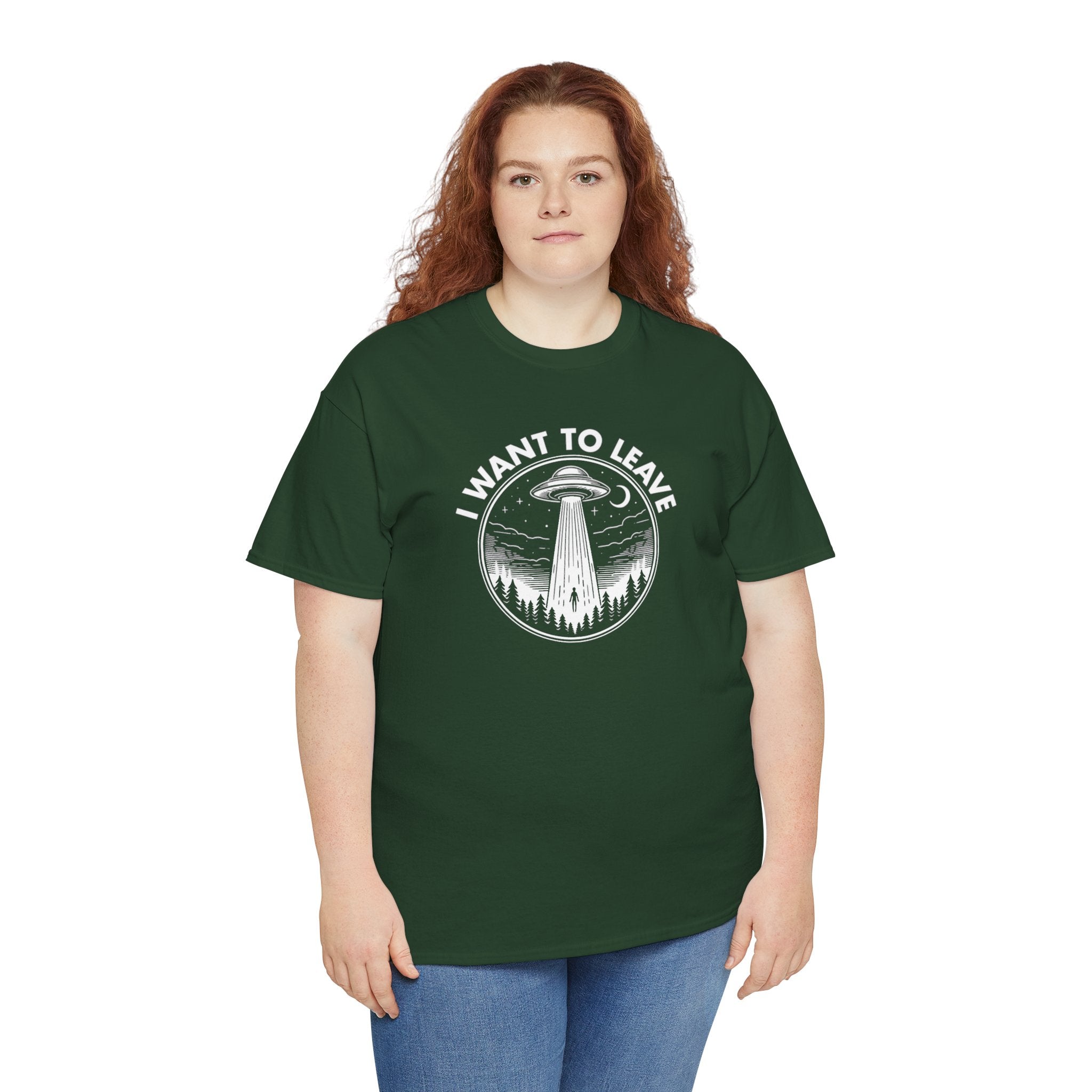 I Want To Leave UFO Abduction Tee | Alien Spaceship Shirt