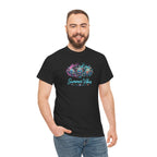 Summer Vibes Crab Tee | Coastal Beach Shells, Tropical Ocean Graphic