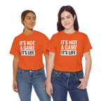 It's Not a Game It's Life T-Shirt | Minimal Text Tee, Bold Serif Typography