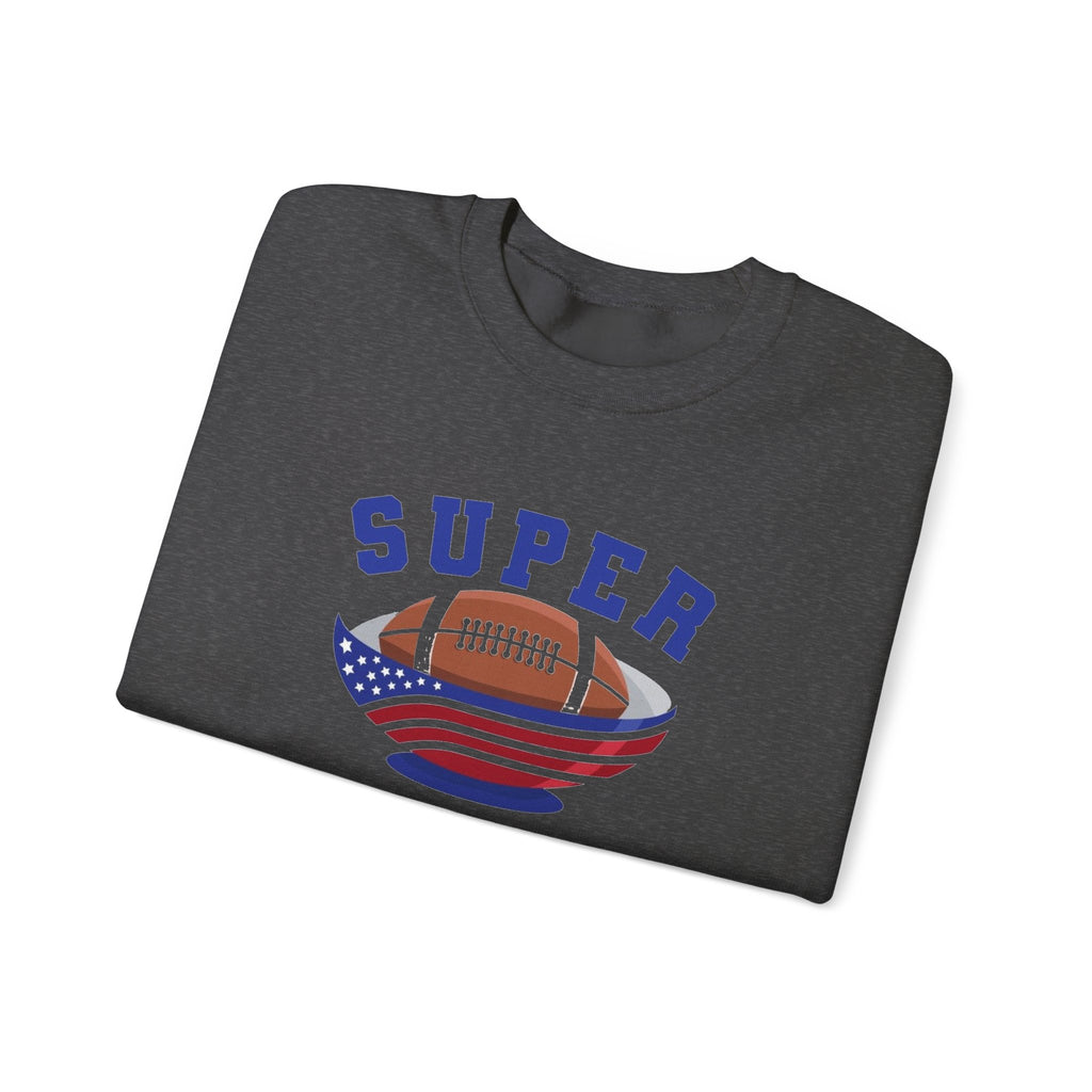 Super Football with American Flag Sweatshirt | Patriotic Sports Crewneck