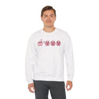 Valentine's Day Kawaii Pink Puff Sweatshirt | Cute Heart Emoji Character Crewneck