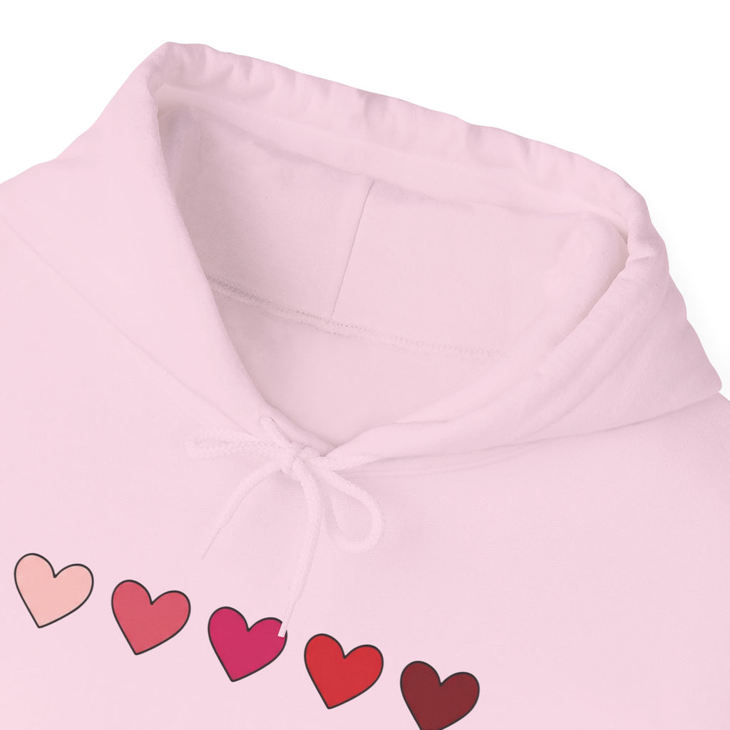 Valentine's Day Heart Hoodie | Minimal Gradient Hearts Design