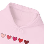 Valentine's Day Heart Hoodie | Minimal Gradient Hearts Design