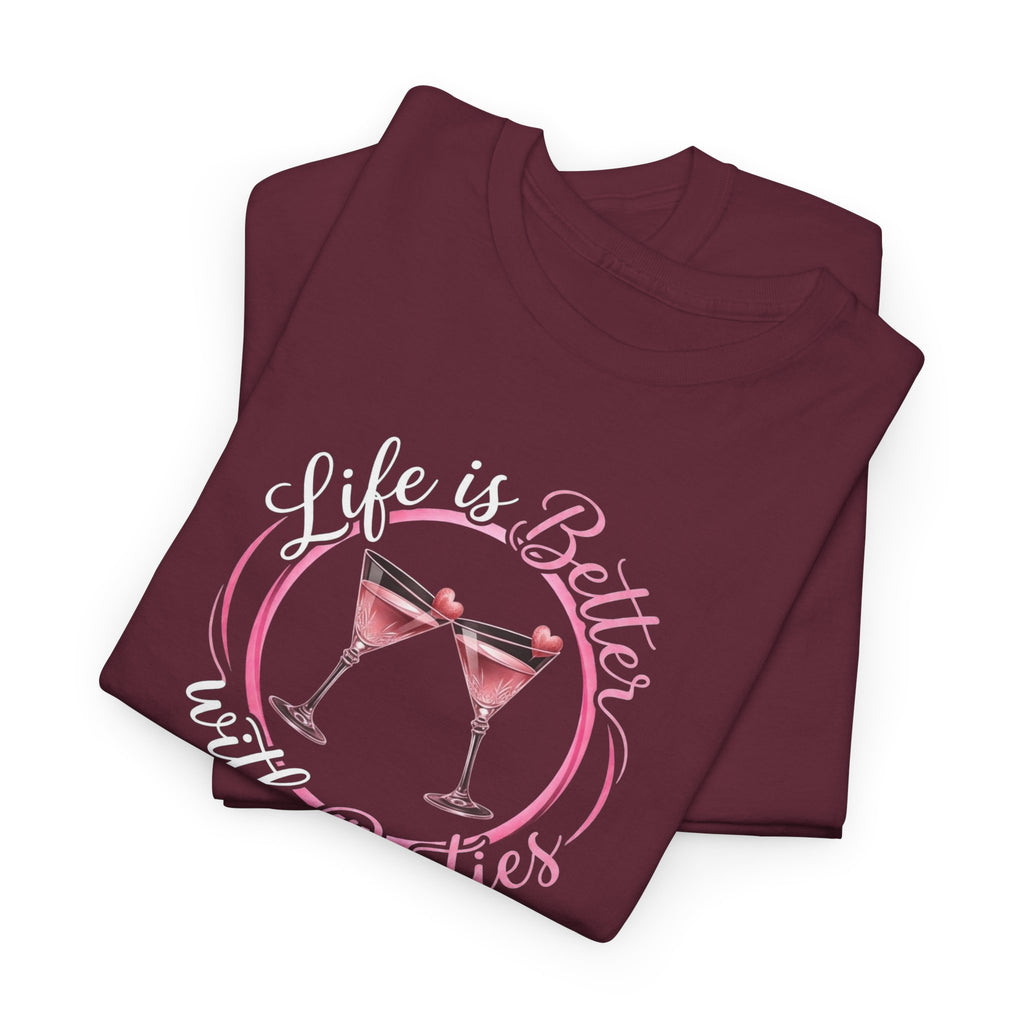 Life Is Better With Besties T-Shirt | Cheers Cocktail Friends Tee