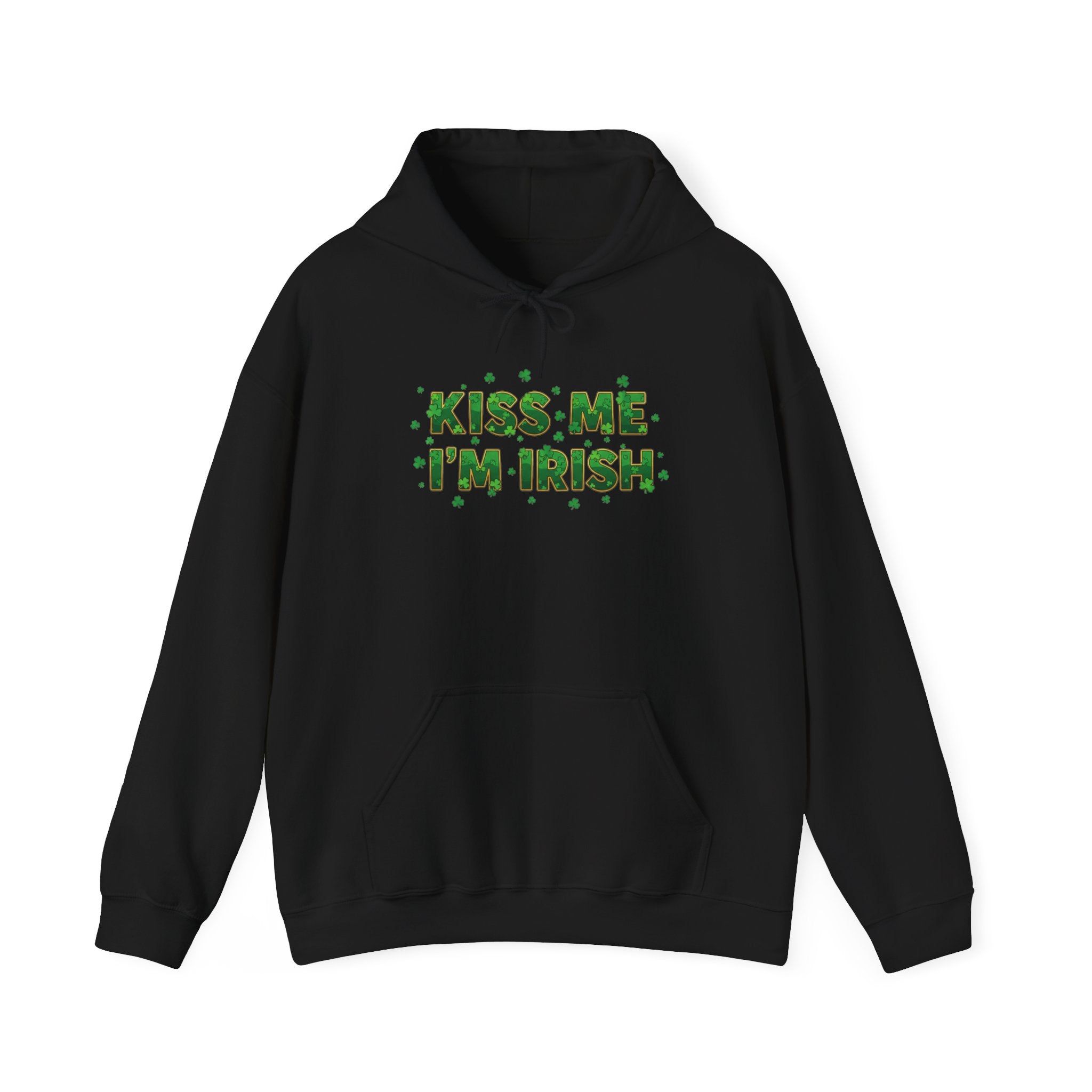 Kiss Me I'm Irish Hoodie | St. Patrick's Day Shamrock Typography