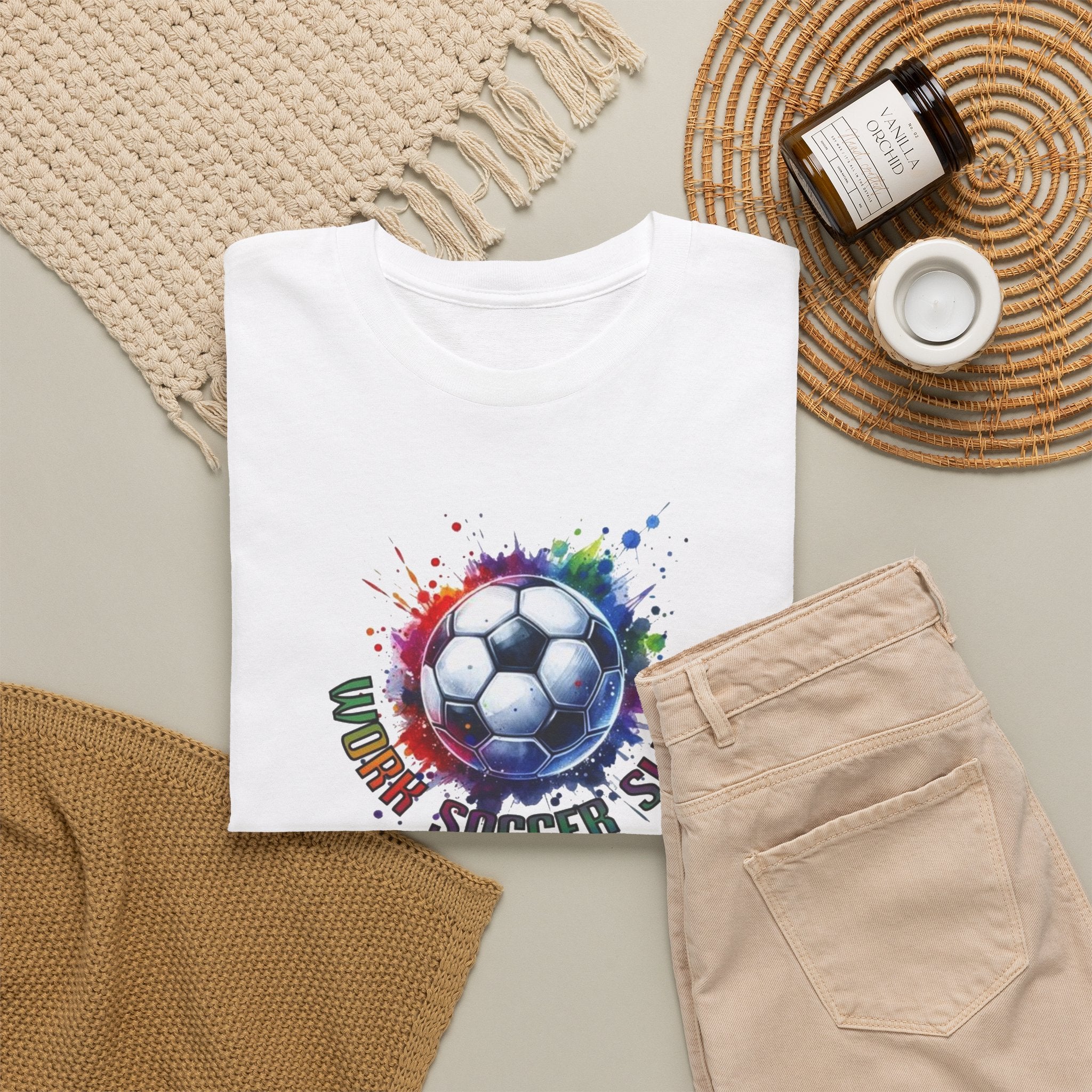 Live Love Soccer Sleep T-Shirt | FIFA World Cup Soccer Ball Graphic Tee