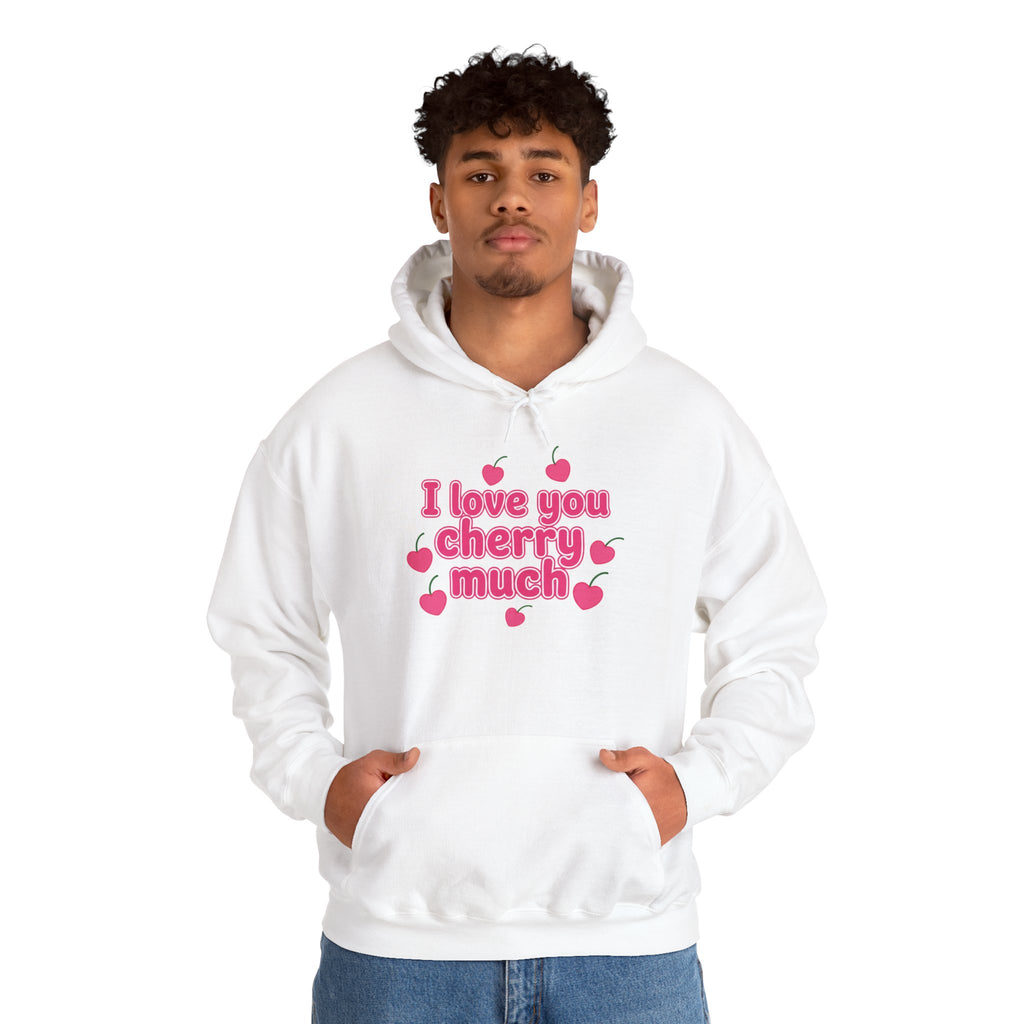 Valentine's Day Cherry Hoodie - I Love You Cherry Much Graphic Sweatshirt
