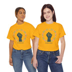 Women Rise Fist Tee | Feminist Power Floral Wreath T-Shirt