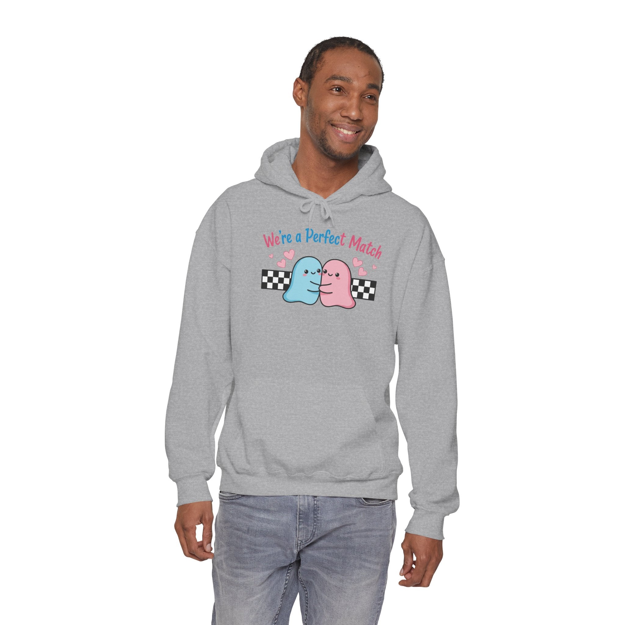 Valentine's Day We're a Perfect Match Hoodie | Cute Ghost Couple