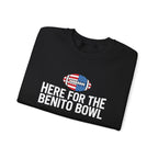 Here For The Benito Bowl crewneck sweatshirt | Football American flag logo