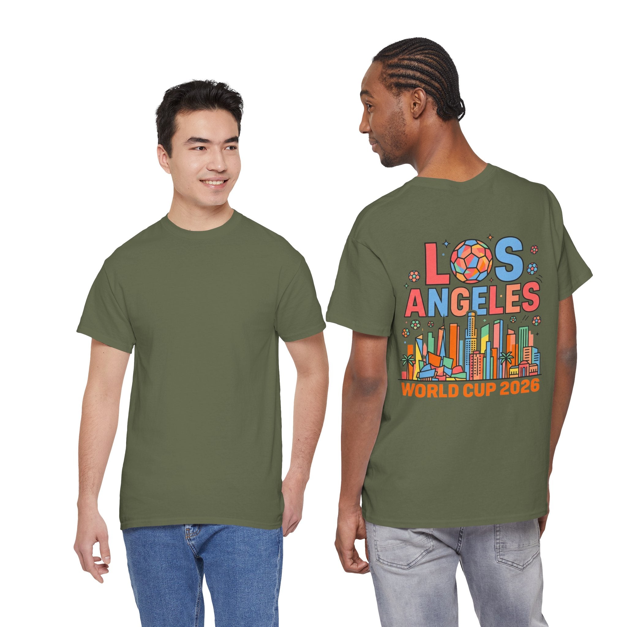 Los Angeles Skyline World Cup 2026 Tee | Soccer Ball City Design