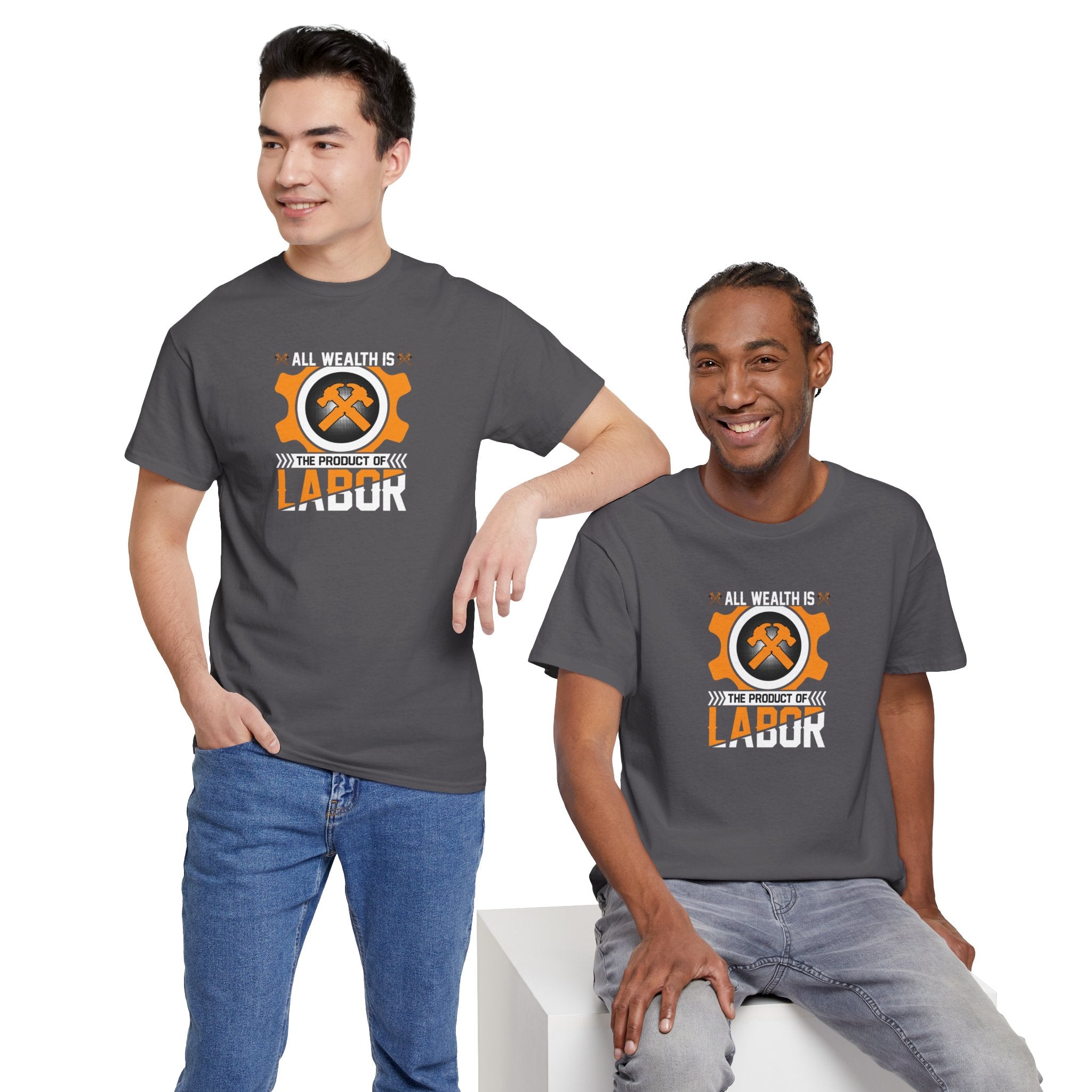 All Wealth Is The Product Of Labor T-Shirt | Mining Tools Graphic Tee