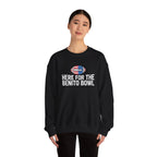 Here For The Benito Bowl crewneck sweatshirt | Football American flag logo