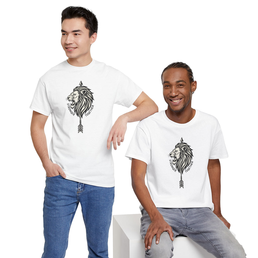 Tribal Lion Head Arrow T-Shirt | Geometric Lion Tee