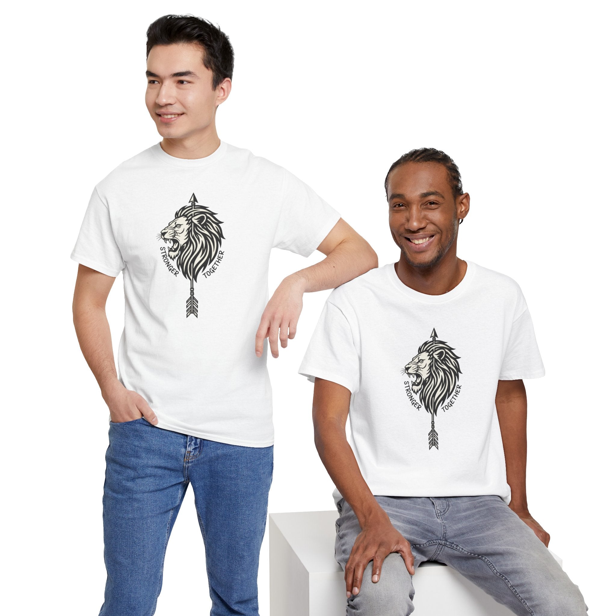 Tribal Lion Head Arrow T-Shirt | Geometric Lion Tee