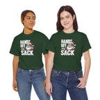 Hands Off My Sack Santa T-Shirt | Funny Christmas Holiday Tee
