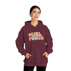 Girl Power retro floral Hoodie | Feminist 70s style sweatshirt