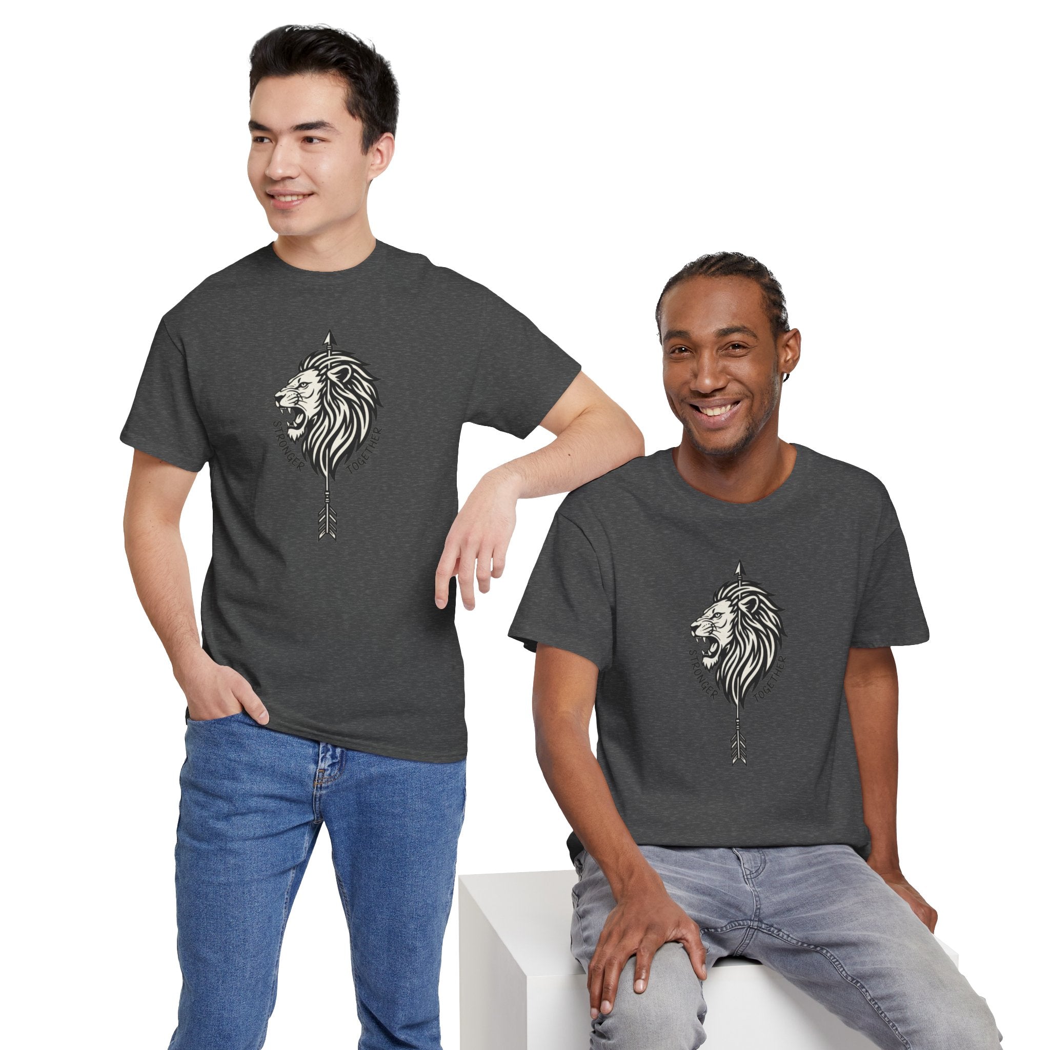 Tribal Lion Head Arrow T-Shirt | Geometric Lion Tee
