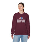 Here For The Benito Bowl crewneck sweatshirt | Football American flag logo