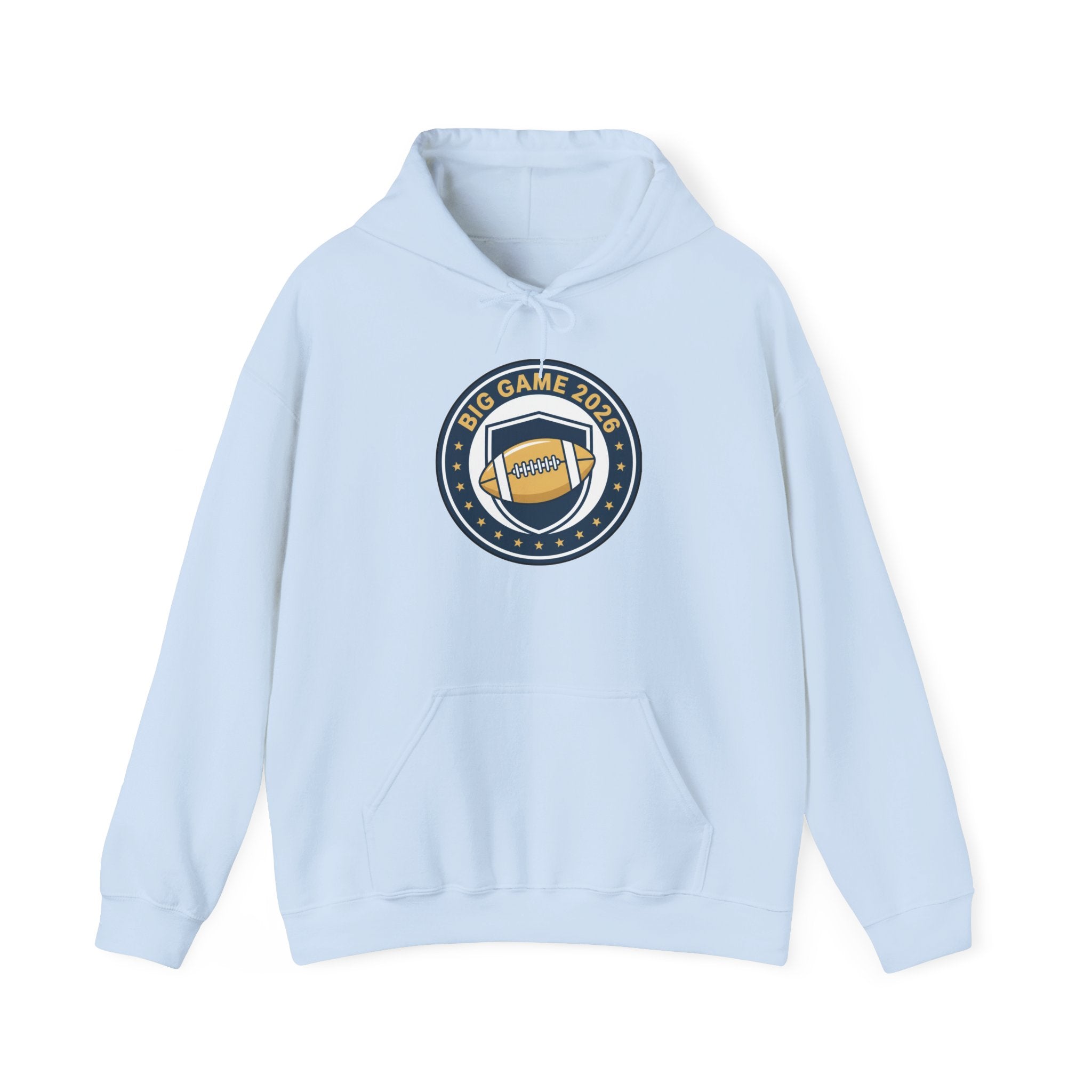Big Game 2026 Football Badge Hoodie | Sports Logo Apparel