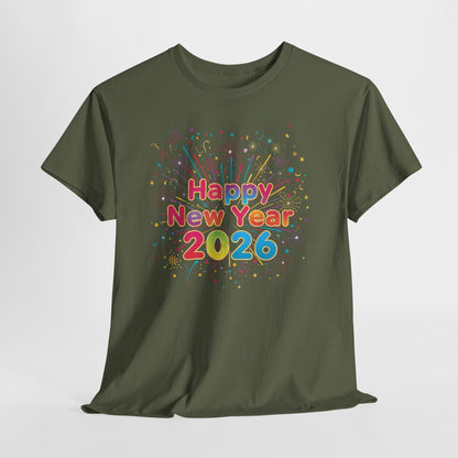 Happy New Year 2026 Unisex Heavy Cotton Tee