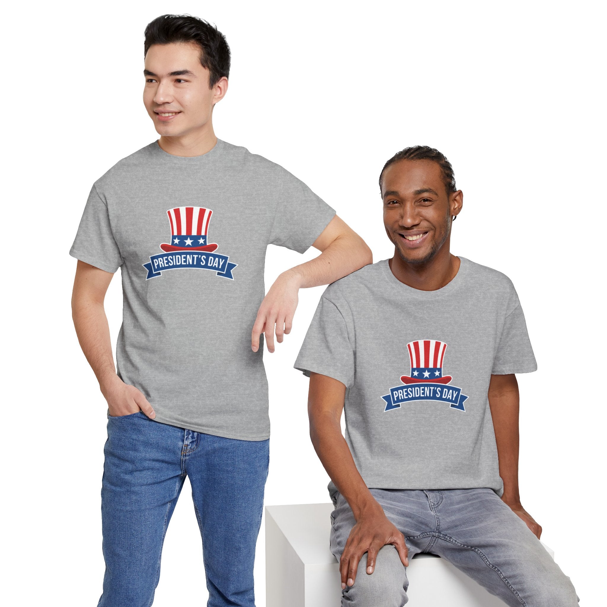 President's Day top hat T-Shirt | Patriotic Presidents Day tee, USA flag stars stripe design