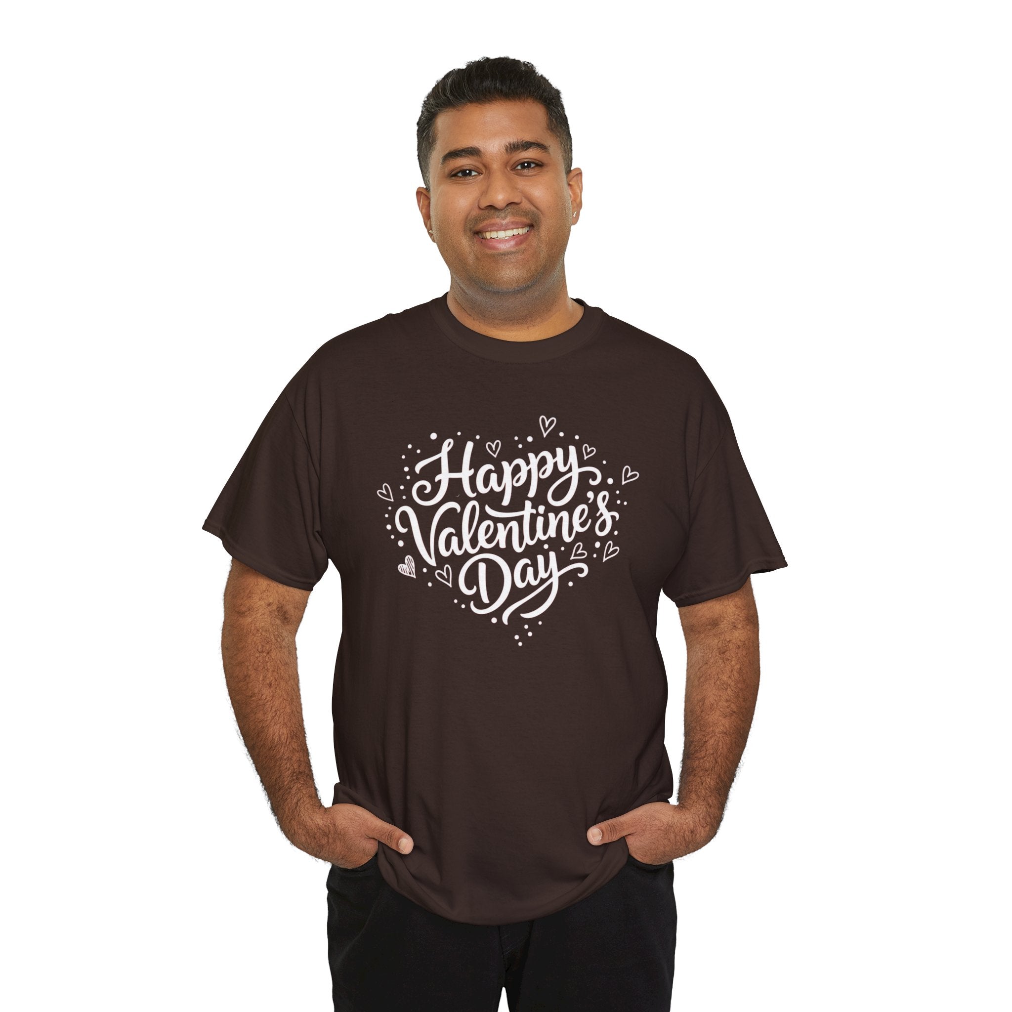 Happy Valentine's Day T-Shirt | Heart Script Design, Valentine's Apparel