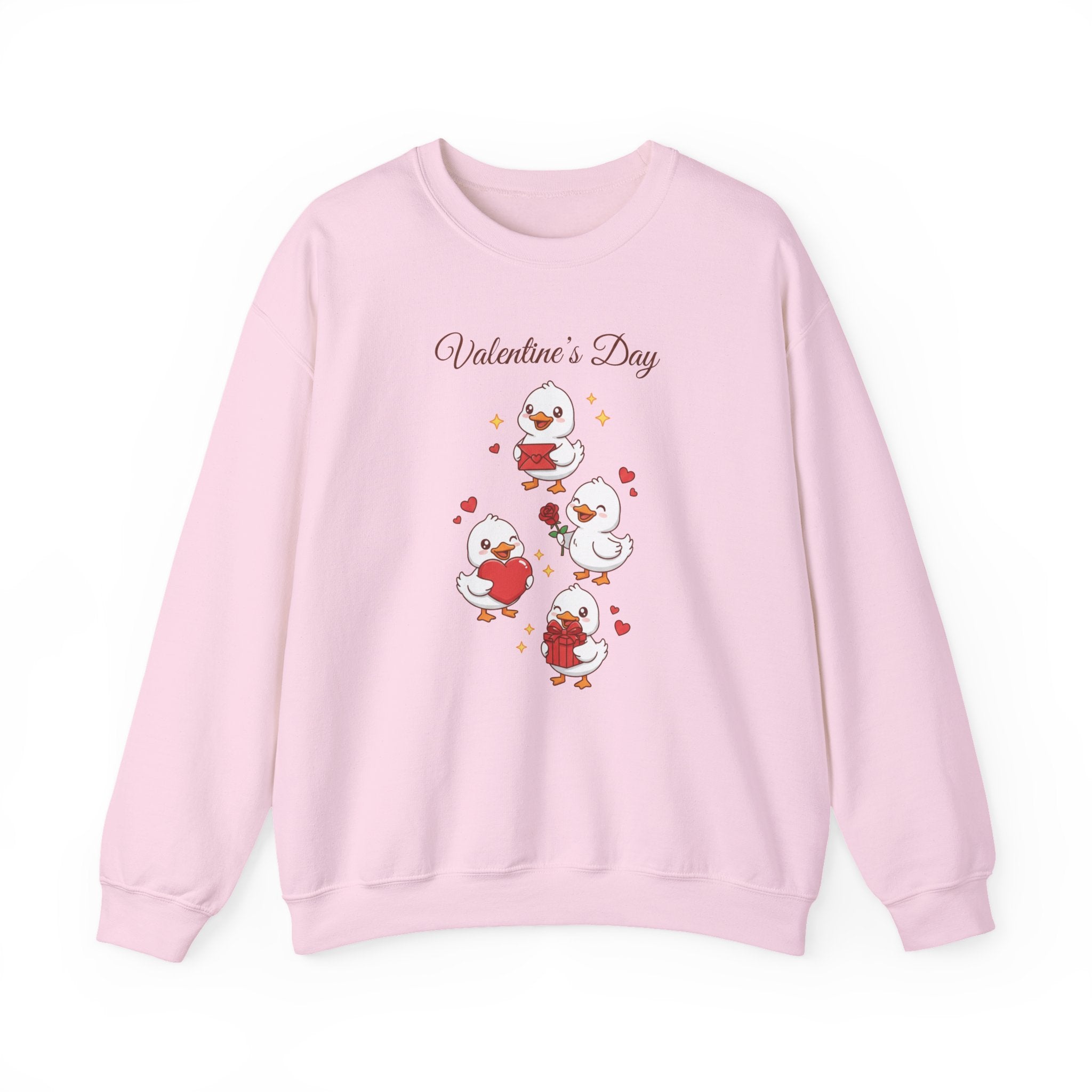 Valentine's Day Duckies Crewneck Sweatshirt | Valentine Day Hearts