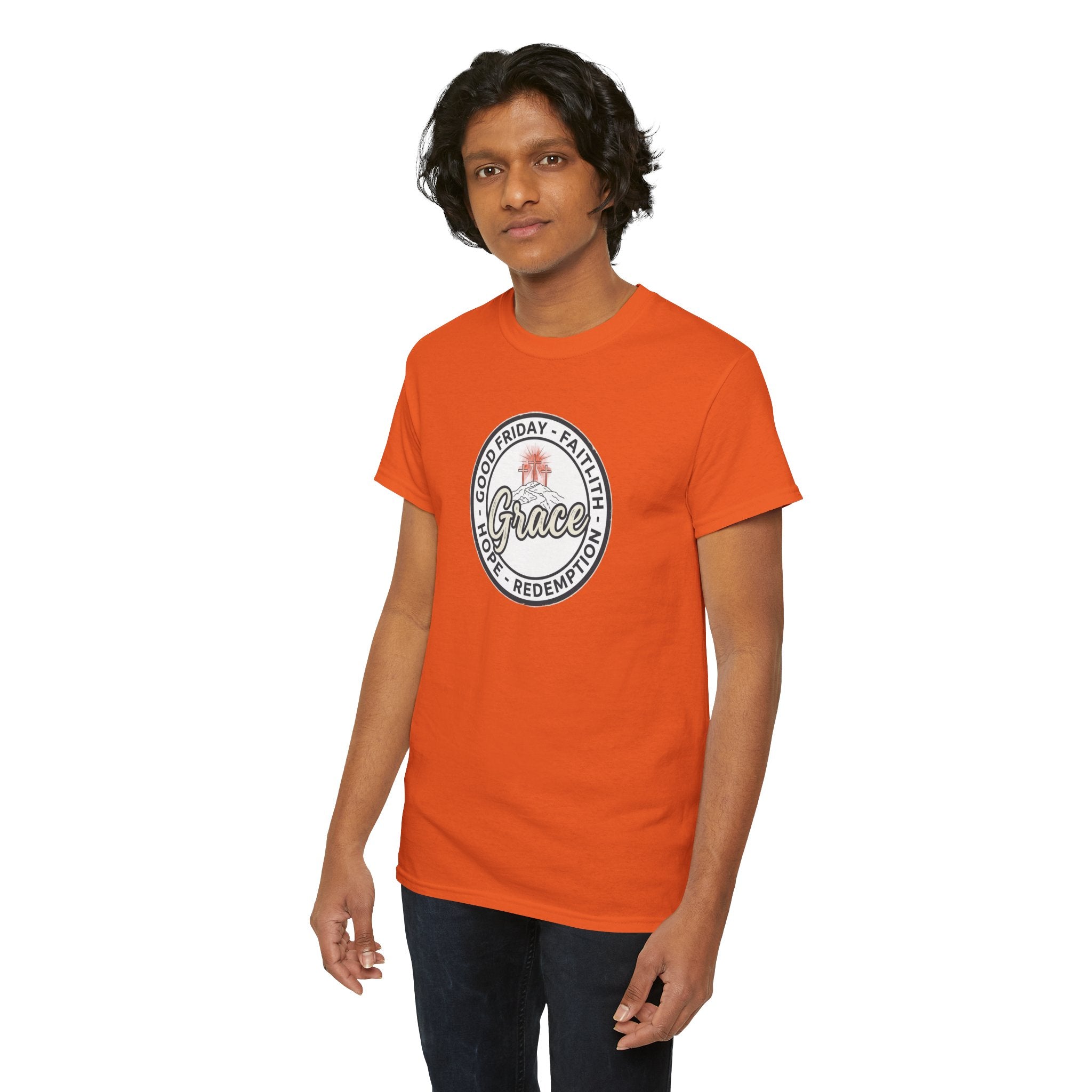 Grace emblem T-Shirt | Good Friday faith hope redemption circle logo