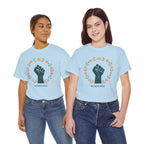 Women Rise Fist Tee | Feminist Power Floral Wreath T-Shirt
