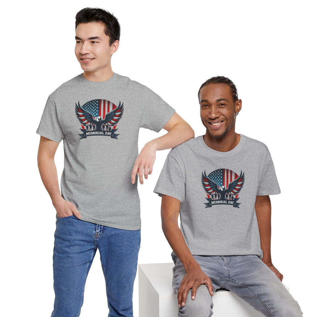 American Flag Eagle Memorial Day T-Shirt | Patriotic USA Eagle Tee