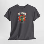 No Signal Alien Cartoon Tee | Retro TV, Glitch Art, Space Humor
