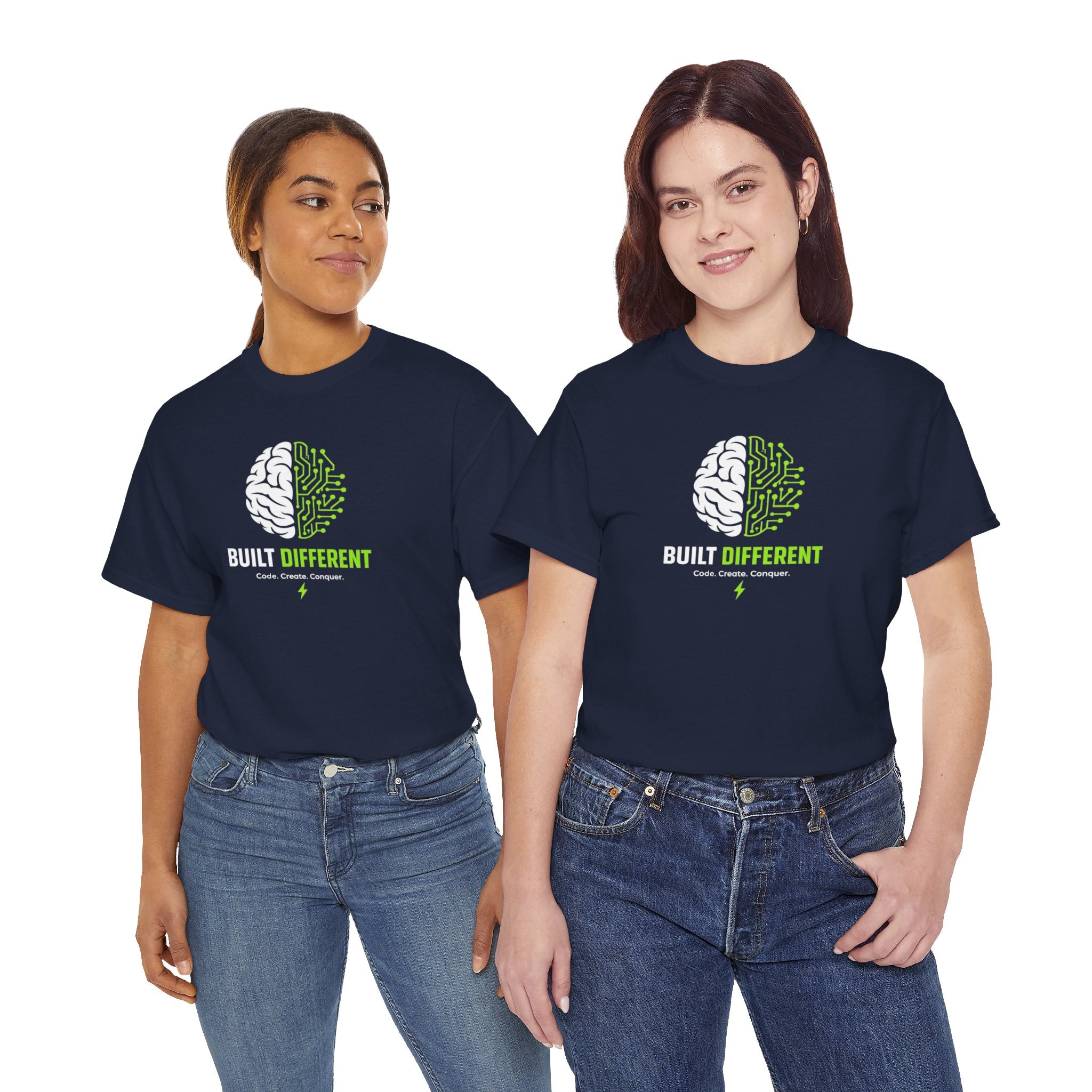 Built Different Brain graphic tee | Tech Mindset T-Shirt