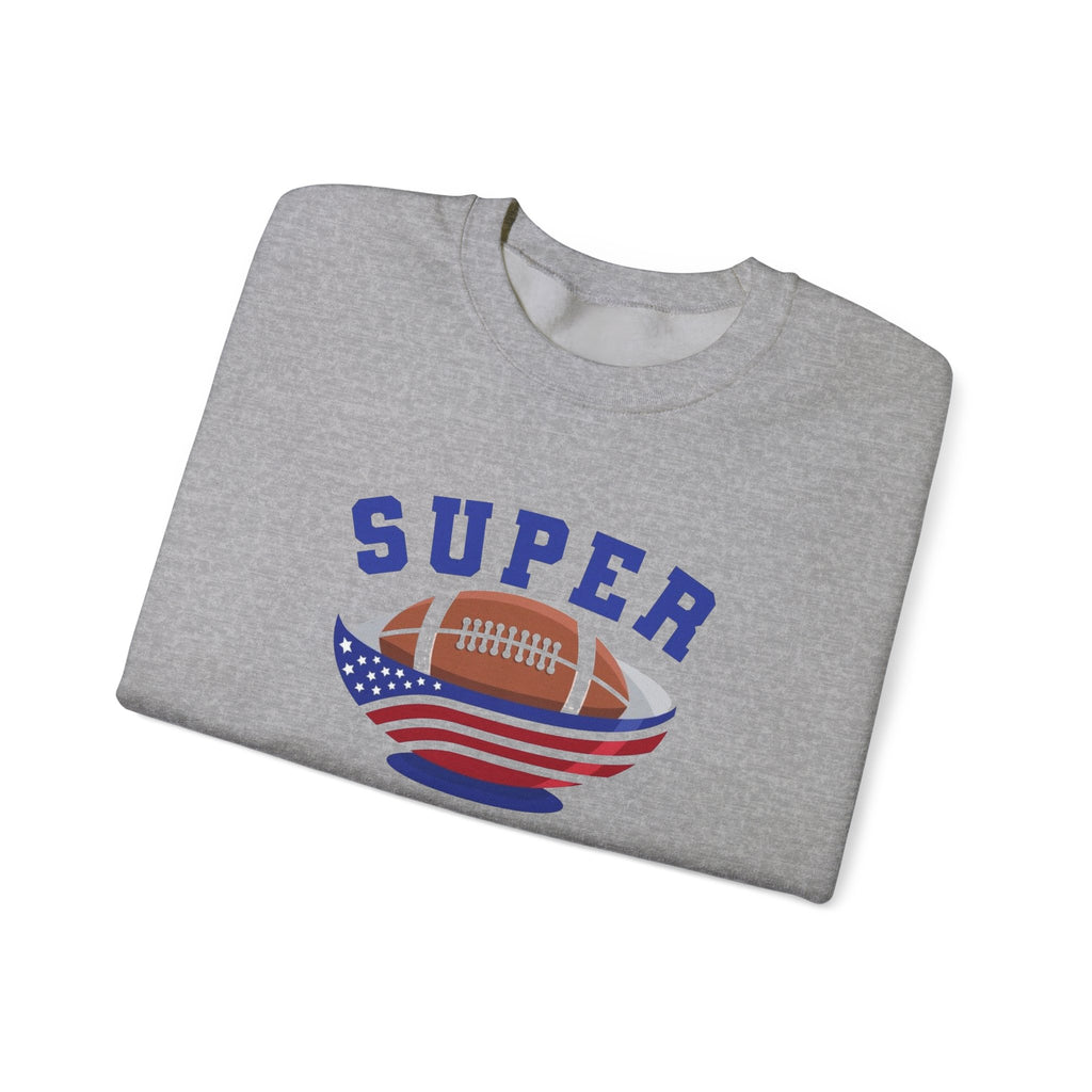 Super Football with American Flag Sweatshirt | Patriotic Sports Crewneck