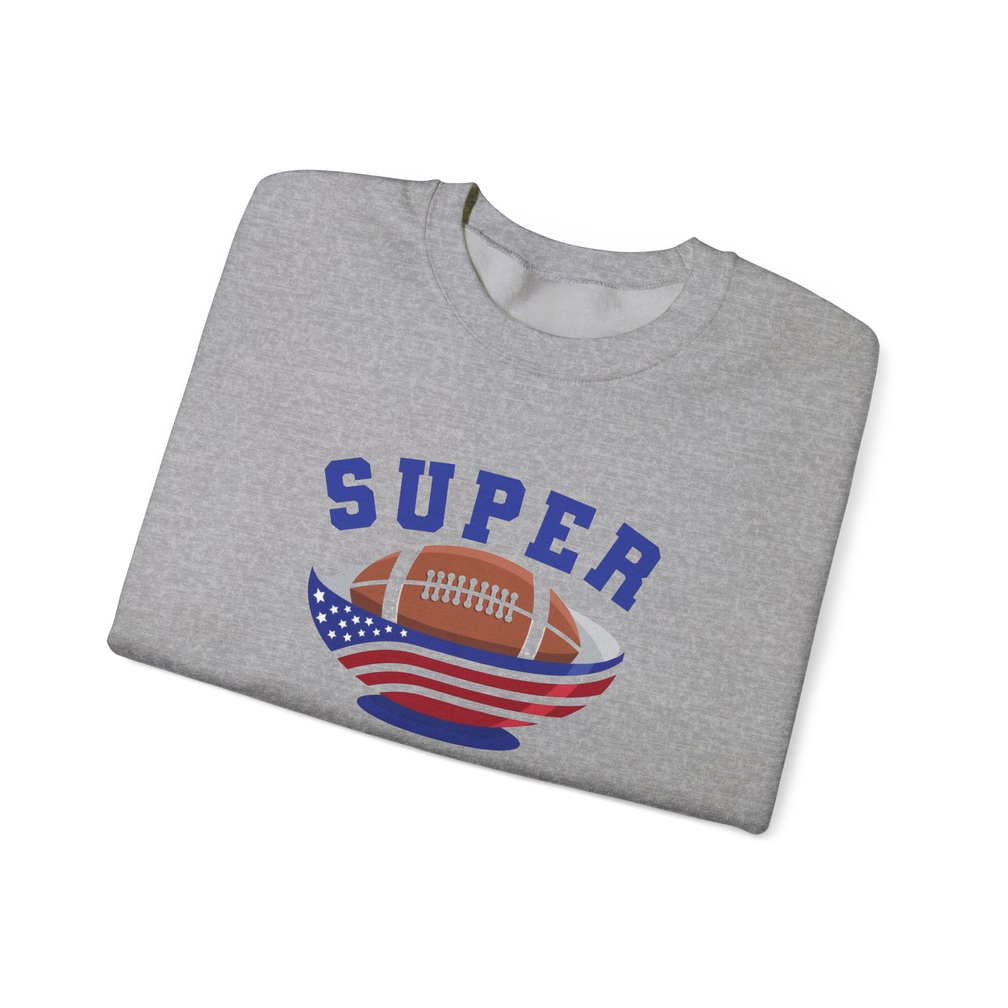 Super Football with American Flag Sweatshirt | Patriotic Sports Crewneck