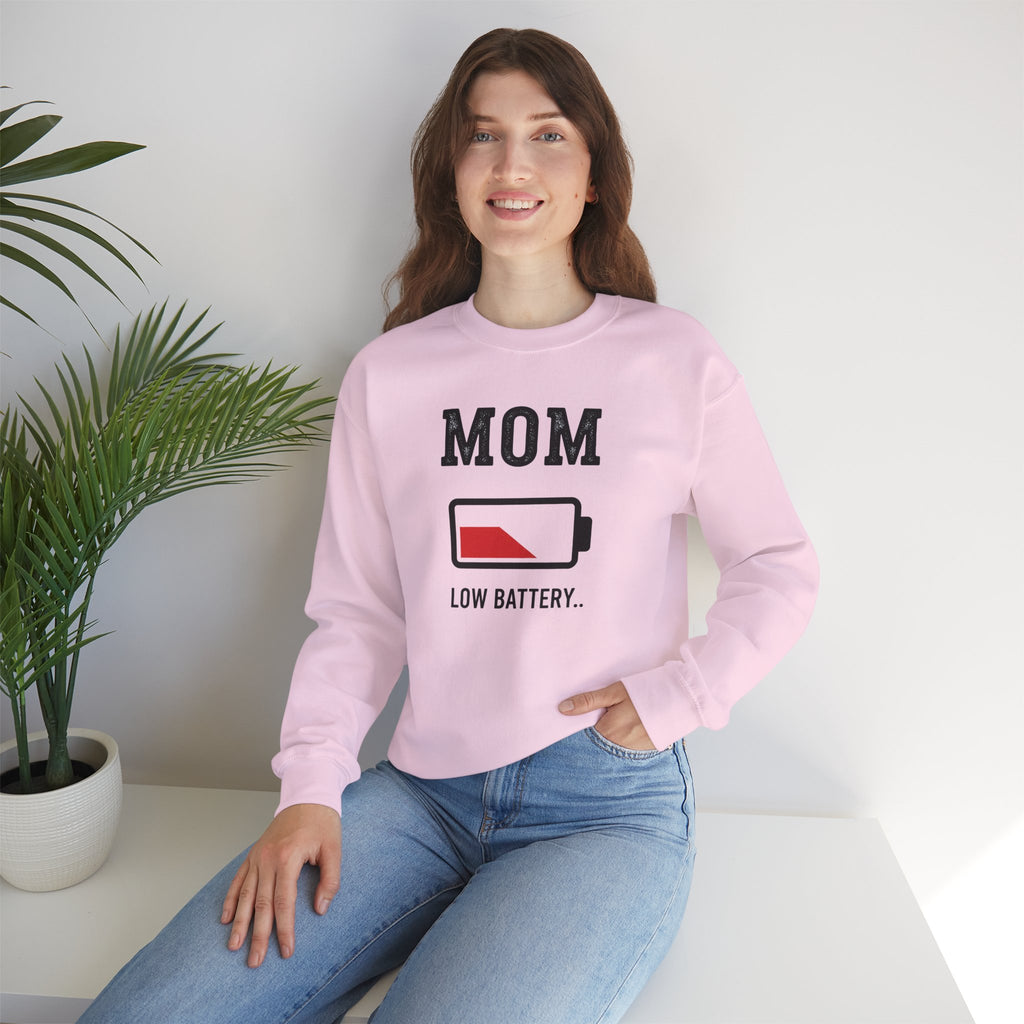 Mom Low Battery Sweatshirt | Battery Icon Mom Shirt