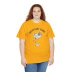Quittin' Time Champagne Glass Illustration Tee | Retro Cocktail Shirt