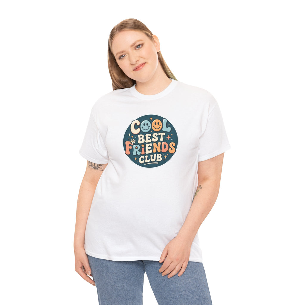 Cool Best Friends Club tee | Best Friend Shirt, Cute Retro Badge Design