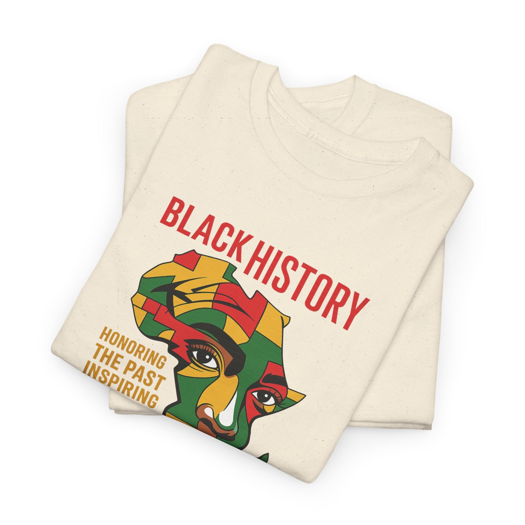 Black History colorful face design Tee | Honoring the Past Inspiring the Future T-Shirt