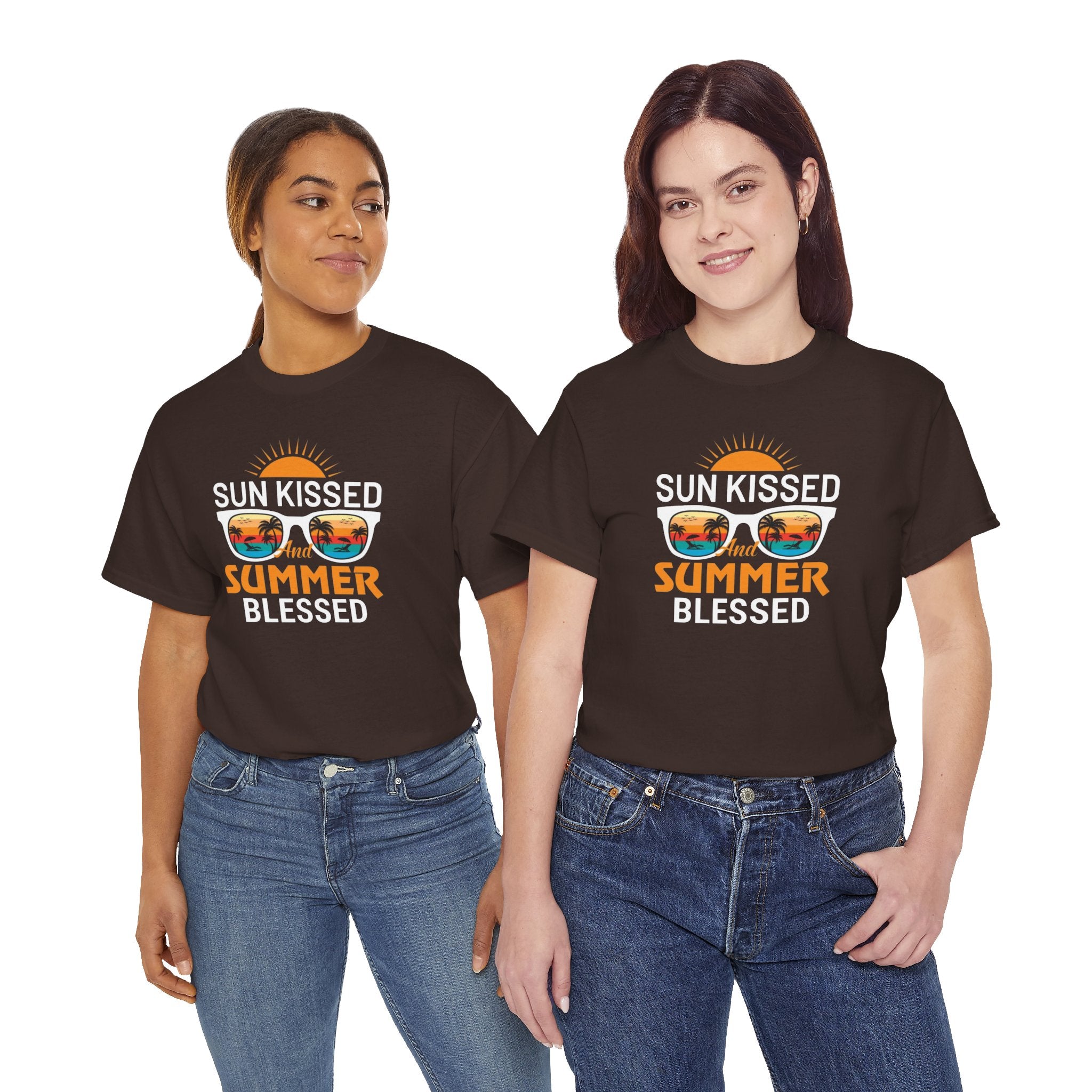 Sun Kissed and Summer Blessed T-Shirt - Beach Vibes Graphic Tee