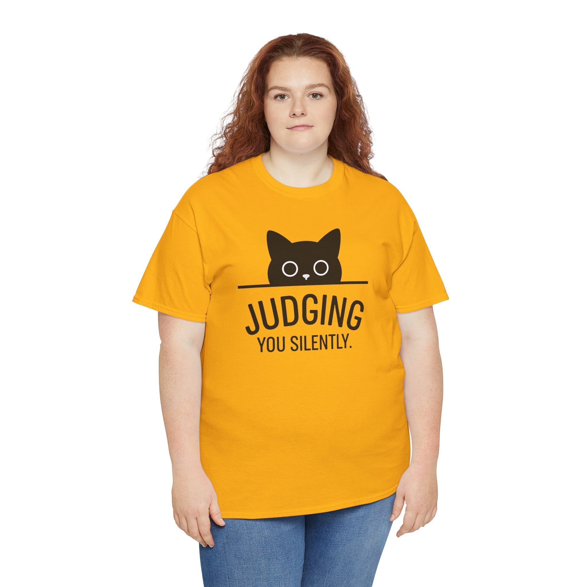 Judging You Silently cat Tee | Cute Cat Graphic T-Shirt
