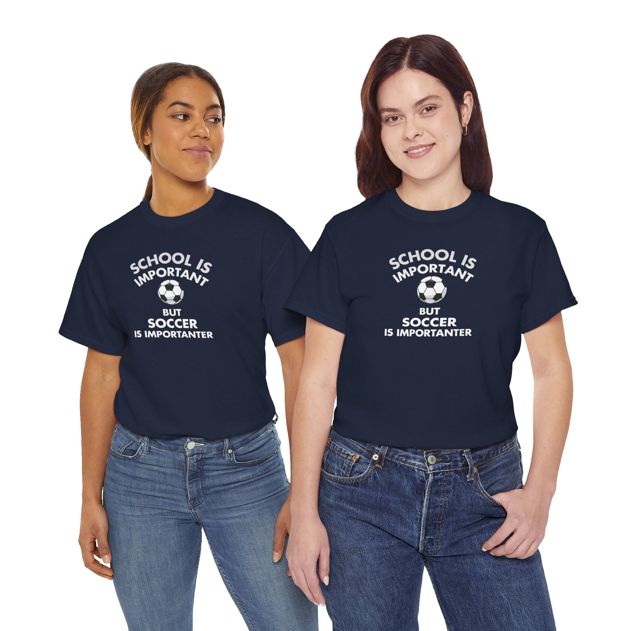 School Is Important But Soccer Is Importanter T-Shirt | Soccer Humor Tee