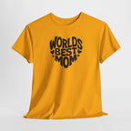 Worlds Best Mom heart graphic T-Shirt | Mother's Day typography tee
